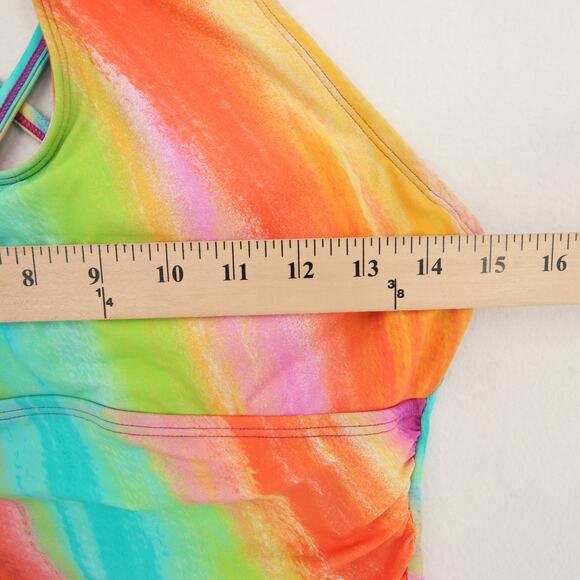 Bleu Rod Beattie Splash Out Tankini Top High Neck Keyhole Multicolor Size 8 NWT - Picture 6 of 13